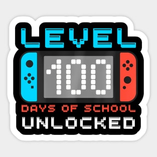 Game  Level 100 Days Of School Unlocked Boys Sticker
